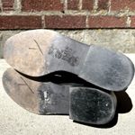 Eileen Fisher  Mood Boots Nubuck Leather Ankle Pull On Heeled Pointed Toe Black 7 Photo 5