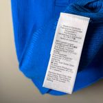 J.Crew Tencel Lyocell Silk Short Sleeve Ribbed Polo Sweater Blue M Photo 6