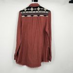 Buckle BKE Womens LS Button Tunic Shirt S Aztec Western Fringe Boho Festival Hippie Photo 3