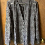 Torrid Dark Gray Floral Blouse Photo 0