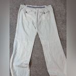 American Eagle  Linen Wide Leg Pants Ivory Women’s 12 Coastal Granddaughter Boho Photo 6