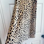 Hilary Radley  Leopard Print Midi Skirt Women's Size L Tan Black Polyester NWT Photo 1