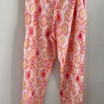 Oscar de la Renta 100% Cotton Pajama Set Pink Orange Design Colorful Medium Photo 4