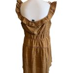 Wild Fable  Women's Cognac Tan Ruffle Tiered Skater Dress - Size Medium - NWT Photo 5
