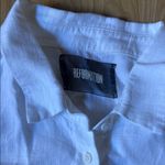 Reformation  White Casual Button Down Shirt Photo 1