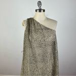 Badgley Mischka  x Cache One Shoulder Gold Dress Photo 2