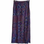 Forever 21  Geometric Maxi Skirt with Front Slits Size Medium Photo 10