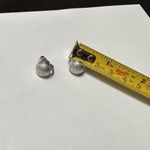 Trifari Crown Small Textured Silver Tone Clip On Earrings Signed Photo 2