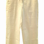 Loft Outlet Women’s High Rise Slim Wide Leg Crop Pants Pastel Yellow Size 4 Photo 0