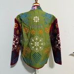 ZARA  Multicolored Bohemian Hippie Embroidered Long Sleeve Cotton Jacket Sz M Photo 11