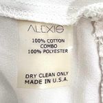 Alexis Dunn V-Neck Crochet Sleeve Top Blouse White Lace Elegant Minimalist Chic Photo 8