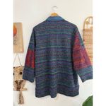 90s Boucle Patchwork Shacket size 16W Blue Size L Photo 5