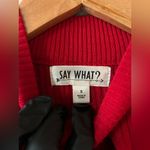 Say What? Say What? Vibrant Red Long Sleeve Dress Photo 6