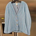 St. John 💕💕 Tweed Boucle Knit Suit Jacket Blazer ~ Lilac/Cornflower 12 NWOT Photo 0