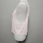 PINK - Victoria's Secret  Pink Tropical Graphic Lace Detail Cropped Tank Size XS Photo 2