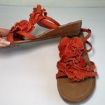 Nine West Orange Floral Sandals Photo 2