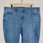 Lands' End Women's Plus Size 22W Medium Wash High Rise Ankle Skinny Jeans Blue Photo 3