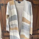 Fortune + Ivy  Stitch Fix NWOT open front cozy cardigan cream tan gray size M Photo 0