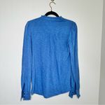 Boden Henrietta Pintuck Long Sleeve Henley Top Blue Jay Size 2 Photo 7