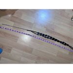 Vintage Long Double Layered Beaded Round & Square Wood Necklace In Brown Photo 6