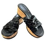 Donald J. Pliner Sheena Black Strappy Wedge Sandal Sz 8.5 Photo 0