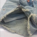 Decree  Sky Blue Frayed Jean Shorts Photo 7