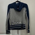 PINK - Victoria's Secret Victoria’s Secret Pink Gray Rock & Roll Zip Up Knit Hoodie Size Small Photo 2