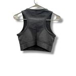 Aerie  Sweat Cardio Sports Bra Size Large Gray Zip Front High Support Active Photo 1