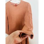 CARVEN Terracotta Orange Hue Bois De Rose Crew Neckline Midi Dress size 40 Photo 10