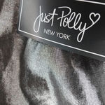 Just Polly Silver Metallic Tube Top With Ruched Sides NWT Size XL Photo 4