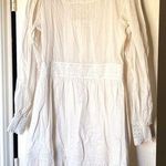 Reformation Dress Elisabetta Lace Long-Sleeve Cotton Mini Peasant Cream 10 EUC Photo 1
