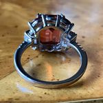 Red Labradorite Vermelho Red Garnet Sterling Silver Ring Size 6 Photo 4