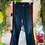 Veronica Beard Carolyn baby boot midnight red stripe crop jeans size 0/25 Photo 1