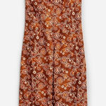 J.Crew Floral Jumpsuit Brown Size 8 Photo 0