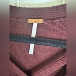 Free People  Maroon Crisscross Tunic Sweater Photo 4