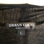 Urban Coco  EUC Women's Black Short Sleeve Longline Open Cardigan Sweater Size L Photo 2