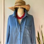 Old Navy • 100% Cotton Chambray Classic Shirt• size Large Tall Photo 6