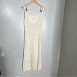 Vince  midi‎ tank sweater knit crochet dress women’s size small cream ecru Photo 3