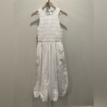 Madewell The Melody Bubble-Hem Smocked Midi Dress In Poplin Size XS Photo 1