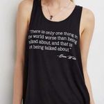Forever 21 Small Tank Top Gym Shirt Black Oscar Wilde Quote Photo 0