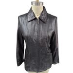 Worthington  Genuine Lambskin Rich Brown Leather Jacket Zip Sz M NWOT Photo 1