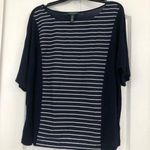 Lauren Ralph Lauren women’s 3/4 sleeve crew neck nautical blouse blue XL Photo 0