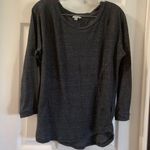 I Love H81 Grey 3/4 Sleeve Scoop Neck Top Small Photo 0