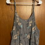 Torrid  Plus Size Grey Floral Gauze Shirred Babydoll Cami Size 5XL Photo 6