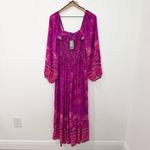 City Chic NWT Estelle Maxi Dress Magenta Smocked Ruffle size 16 Photo 1