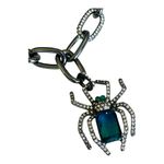 Betsey Johnson NEW  SPIDER CHAIN NECKLACE Chunky Black Chain 18" Goth Halloween Photo 3