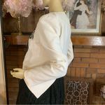 Muses By Shop OFF WHTIE WITH BLACK AND SILVER BEADING CROPPED BLAZER (M) Photo 5