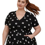 Torrid Disney Plus Size 4X Shirt Dress Midi The Aristocats Black Challis 269 Photo 0