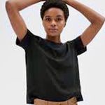 Everlane Size 2 Black The Japanese Top in Go Weave Photo 5