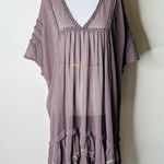 Free People Lavender Sheer Layered Ruffle Tunic Dress Photo 1